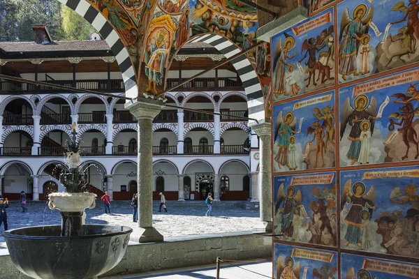 Rila Monastery Bulgaria Aprile 2018 Visita Turistica Monastero San Ivan — Foto Stock