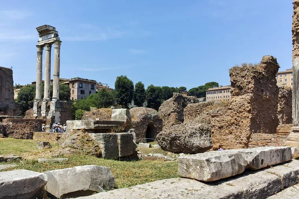 Rome Italië Juni 2017 Ruïnes Van Romeinse Forum Capitolijnse Heuvel — Stockfoto