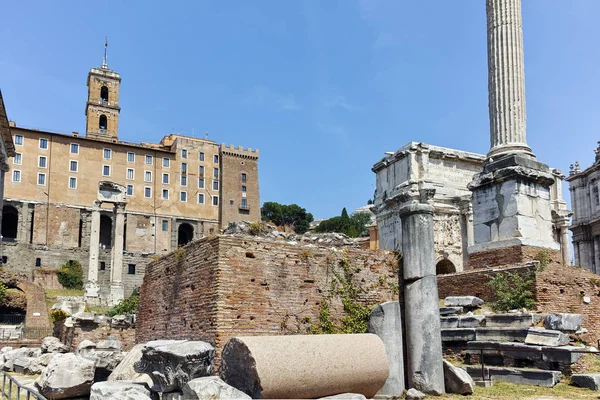 Roma Itália Junho 2017 Panorama Fórum Romano Capitólio Cidade Roma — Fotografia de Stock