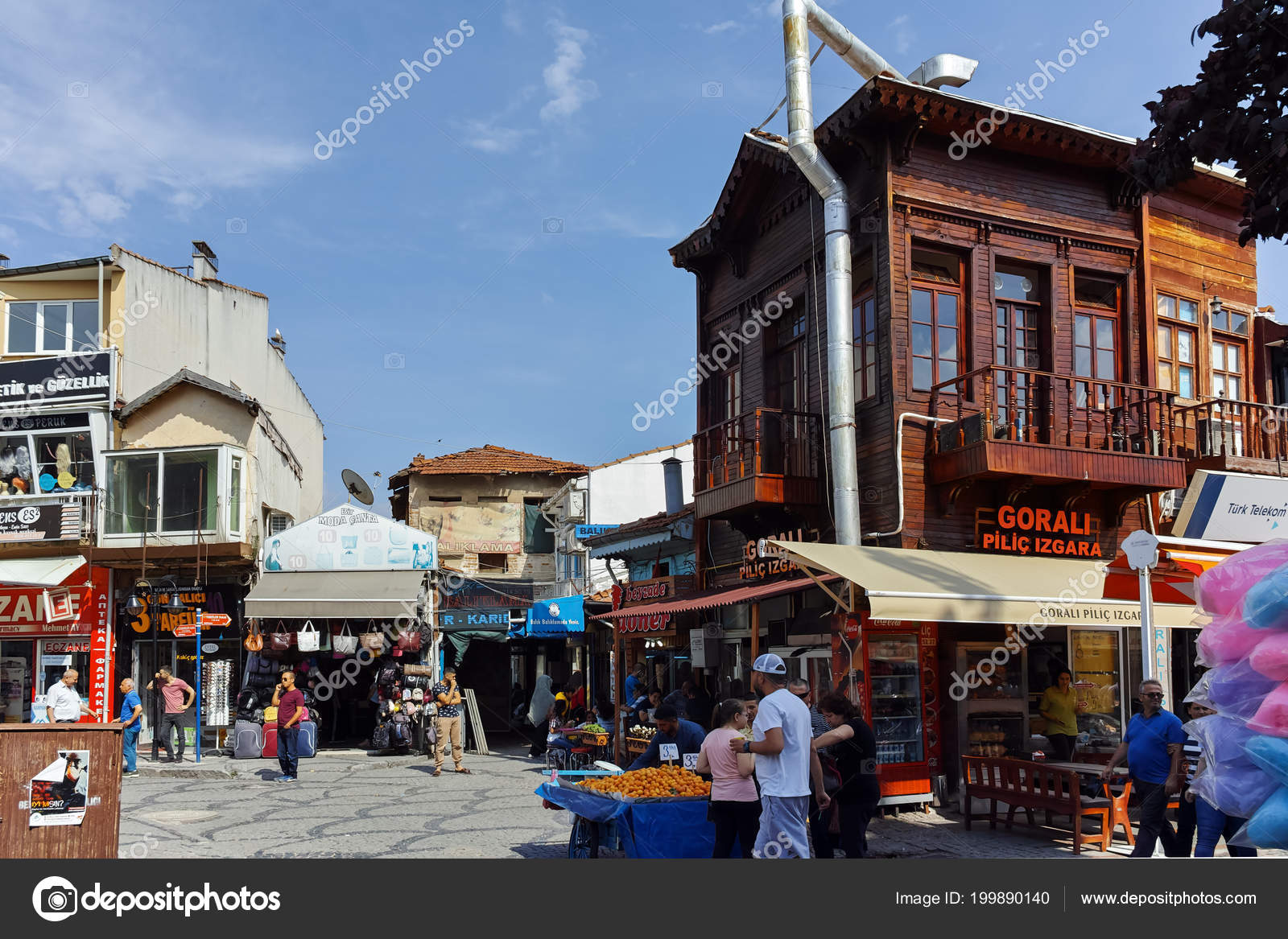 Edirne Turkey May 2018 Saraclar Caddesi Shopping Street Center ...