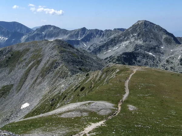 Vue Panoramique Route Escalade Sommet Vihren Pirin Mountain Bulgarie — Photo