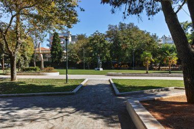 Dedeağaç, Yunanistan - 23 Eylül 2017: Dedeağaç şehri, Doğu Makedonya ve Trakya, Yunanistan Park