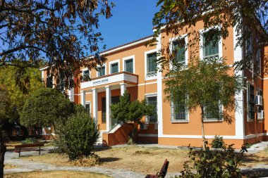 Dedeağaç, Yunanistan - 23 Eylül 2017: Dedeağaç şehri, Doğu Makedonya ve Trakya, Yunanistan tipik sokakta