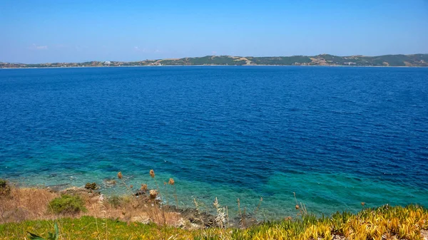 Ammouliani Island, Athos, Chalkidiki, Orta Makedonya, Yunanistan sahil şeridi 