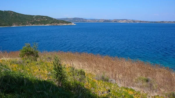 Küste Der Insel Mammouliani Athos Chalkidiki Zentralmakedonien Griechenland — Stockfoto