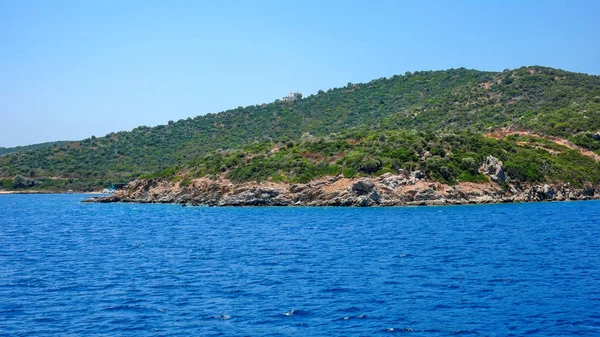Ammouliani Island, Athos, Chalkidiki, Orta Makedonya, Yunanistan sahil şeridi 