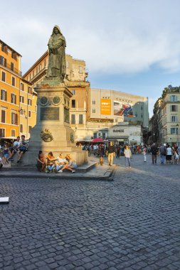 Rome, İtalya - 22 Haziran 2017: Muhteşem panoramik görünüm Campo de Fiori, Roma, İtalya