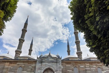 Edirne, Türkiye - 26 Mayıs 2018: Dış görünümü Selimiye cami inşa 1569 ve 1575 arasında şehir, Edirne'Doğu Trakya, Türkiye