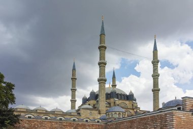 Edirne, Türkiye - 26 Mayıs 2018: Dış görünümü Selimiye cami inşa 1569 ve 1575 arasında şehir, Edirne'Doğu Trakya, Türkiye