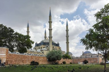 Edirne, Türkiye - 26 Mayıs 2018: Dış görünümü Selimiye cami inşa 1569 ve 1575 arasında şehir, Edirne'Doğu Trakya, Türkiye