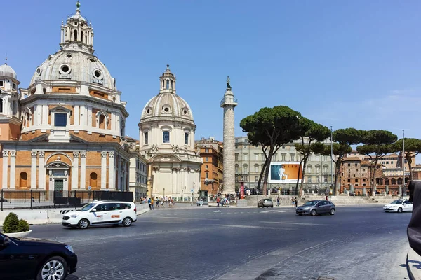 Rome Olaszország 2017 Június Csodálatos Kilátás Nyílik Traianus Oszlop Róma — Stock Fotó