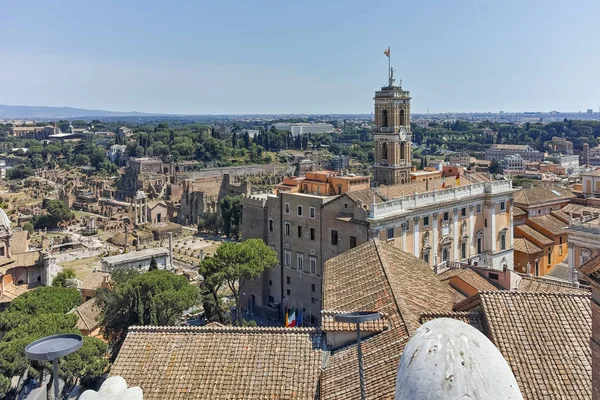 Рим Италия Июня 2017 Года Панорамный Вид Город Рим Крыши — стоковое фото