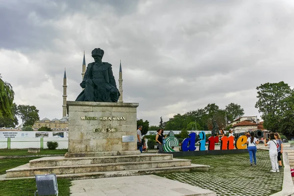 Edirne Turquía Mayo 2018 Monumento Arquitecto Otomano Mimar Sinan Mezquita — Foto de Stock