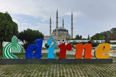 Edirne, Türkiye - 26 Mayıs 2018: Dış görünümü Selimiye cami inşa 1569 ve 1575 arasında şehir, Edirne'Doğu Trakya, Türkiye