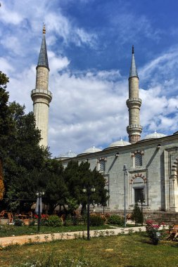 Edirne, Türkiye - 26 Mayıs 2018: Uc Serefeli Camii Edirne şehri, Doğu Trakya, Türkiye'nin Merkez Camii