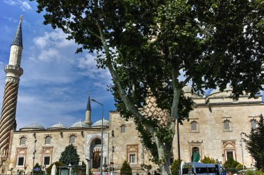 Edirne, Türkiye - 26 Mayıs 2018: Uc Serefeli Camii Edirne şehri, Doğu Trakya, Türkiye'nin Merkez Camii