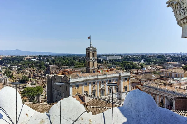 Róma Olaszország 2017 Június Panorámás Kilátás Nyílik Róma Városát Tetőn — Stock Fotó