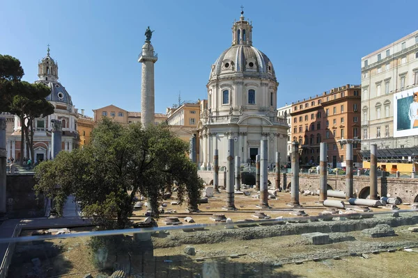 Rome Italie Juin 2017 Vue Imprenable Sur Colonne Forum Trajan — Photo