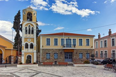 Xanthi, Yunanistan - 23 Eylül 2017: Ortodoks Kilisesi eski şehir, İskeçe, Doğu Makedonya ve Trakya, Yunanistan