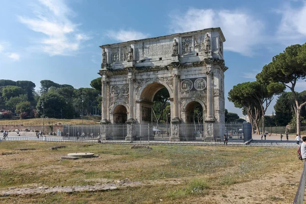 Rom Italien Juni 2017 Atemberaubender Blick Auf Den Konstantinbogen Der — Stockfoto