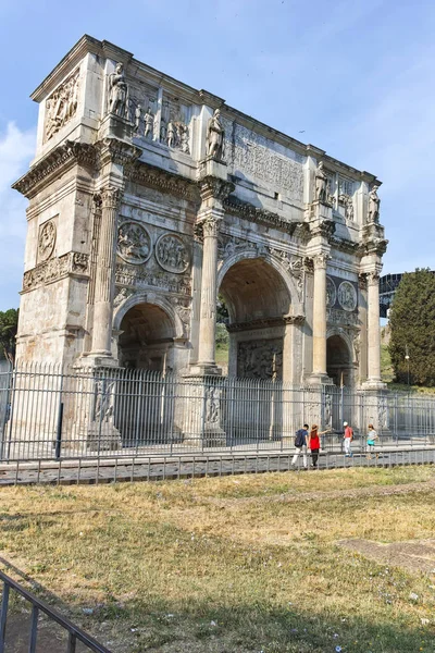 Rom Italien Juni 2017 Atemberaubender Blick Auf Den Konstantinbogen Der — Stockfoto