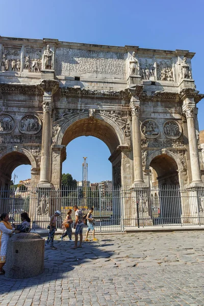 Rom Italien Juni 2017 Atemberaubender Blick Auf Den Konstantinbogen Der — Stockfoto