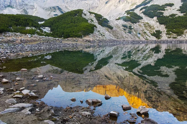 Paesaggio All Alba Con Lago Sinanitsa Paesaggio Picco Parco Nazionale — Foto Stock