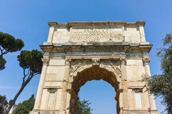 Rom Italien Juni 2017 Titusbogen Römischen Forum Der Stadt Rom — Stockfoto