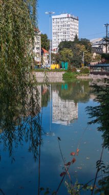 Sofia, Bulgaristan - 5 Ekim 2018: Ariana gölde Borisova gradina (Boris Garden) City, Sofia, Bulgaristan