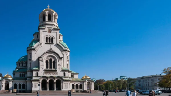 Sofia Bulgaria Октября 2018 Удивительный Вид Собор Святого Александра Невского — стоковое фото