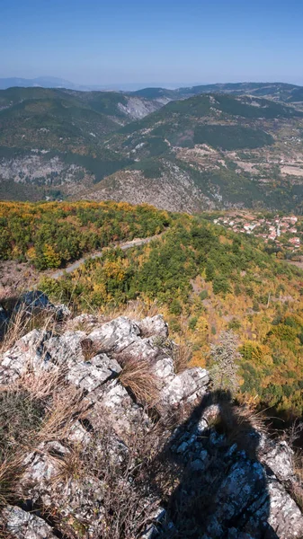 Şaşırtıcı Sonbahar Manzara Ruen Dağ Kuzey Kesiminde Vlahina Dağı Köstendil — Stok fotoğraf