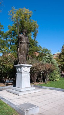 Sofia, Bulgaristan - 5 Ekim 2018: Anıt Bulgar Çarı Samuel, Sofia, Bulgaristan