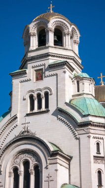 Sofia, Bulgaristan - 5 Ekim 2018: Sofya, Bulgaristan Alexander Nevski Katedrali Saint görünümünü şaşırtıcı