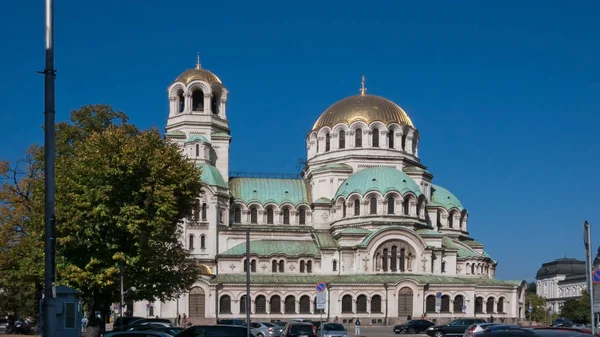 Sofia Bulgaria Октября 2018 Удивительный Вид Собор Святого Александра Невского — стоковое фото