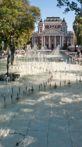 Sofia Bulgaria Octubre 2018 Edificio Del Teatro Nacional Ivan Vazov — Foto de Stock