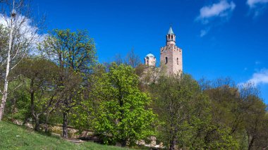 Veliko Tarnovo, Bulgaristan - 9 Nisan 2017: Ortaçağ Kalesi Tsarevets - İkinci Bulgar İmparatorluğu, Veliko Tarnovo, Bulgaristan başkenti Harabeleri
