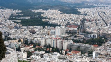 Muhteşem panoramik şehir Atina Lycabettus Hill, Attica, Yunanistan