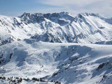 Todorka tepe, Pirin Dağı, Bulgaristan üzerinden muhteşem kış Panorama