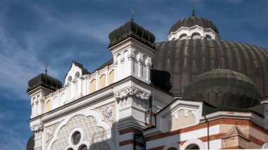 Sofia, Bulgaristan - 26 Ekim 2018: Bina, Sofia Synagogue City, Sofia, Bulgaristan