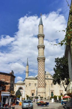 Edirne, Türkiye - 26 Mayıs 2018: Uc Serefeli Camii Edirne şehri, Doğu Trakya, Türkiye'nin Merkez Camii