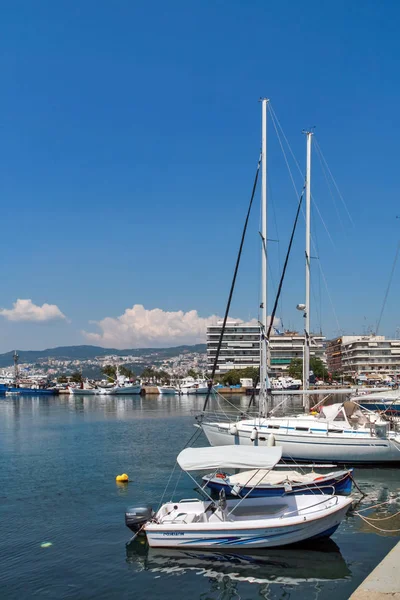 Kavala Grécia Junho 2011 Vista Panorâmica Para Centro Cidade Kavala — Fotografia de Stock