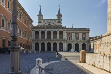 Rome, İtalya - 24 Haziran 2017: Battistero Lateranense City Roma, İtalya