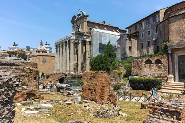 Roma Itália Junho 2017 Panorama Das Ruínas Fórum Romano Capitólio — Fotografia de Stock