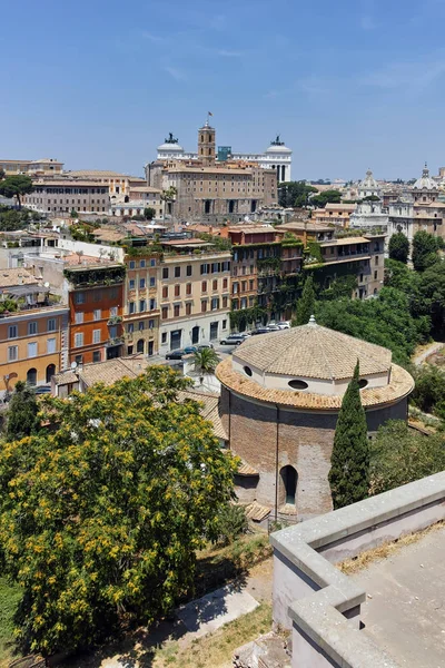 Rome Italie Juin 2017 Panorama Des Ruines Forum Romain Colline — Photo