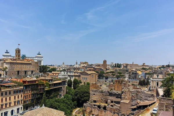 Roma Italia Giugno 2017 Panorama Delle Rovine Del Foro Romano — Foto Stock