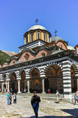 Rila Manastırı, Bulgaristan - 21 Nisan 2018: Ortaçağ bina, manastır Saint Ivan (John), Rila (Rila Manastırı), bölge: Kyustendil, Bulgaria