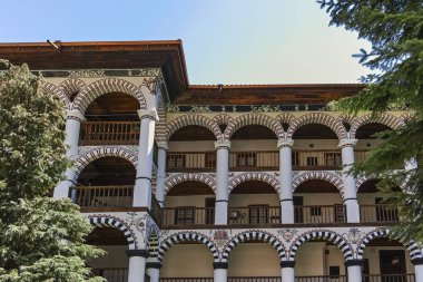 Rila Manastırı, Bulgaristan - 21 Nisan 2018: Ortaçağ bina, manastır Saint Ivan (John), Rila (Rila Manastırı), bölge: Kyustendil, Bulgaria