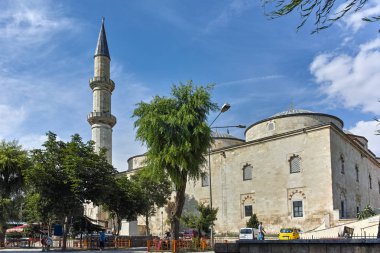 Edirne, Türkiye - 26 Mayıs 2018: Eski Camii Camii Edirne şehri, Doğu Trakya, Türkiye'nin merkezi