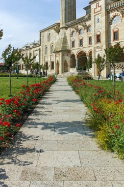 Edirne, Türkiye - 26 Mayıs 2018: Dış görünümü Selimiye cami inşa 1569 ve 1575 arasında şehir, Edirne'Doğu Trakya, Türkiye