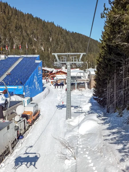 Bansko Bulgaristan Şubat 2012 Ski Area Resort Bansko Pirin Dağı — Stok fotoğraf